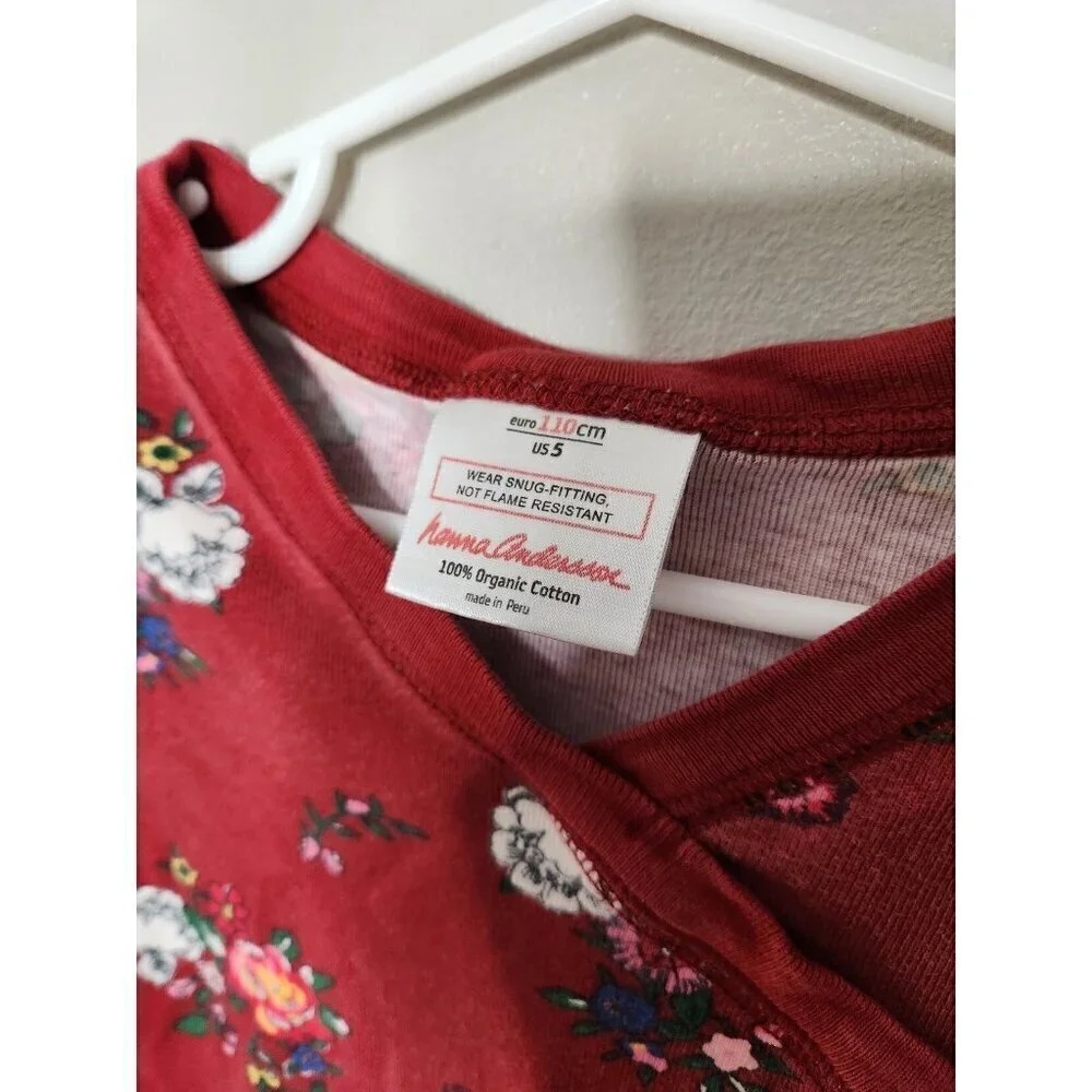 HANNA ANDERSSON Red Floral Pajamas